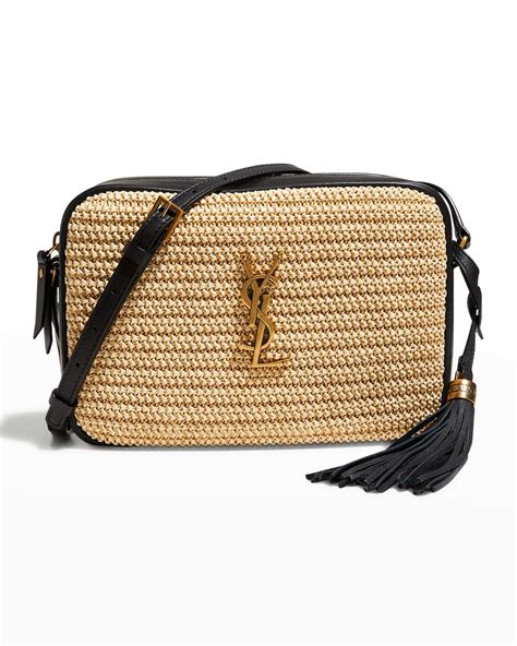 ysl lou camera bag raffia|Camera bag in raffia and vegetable.